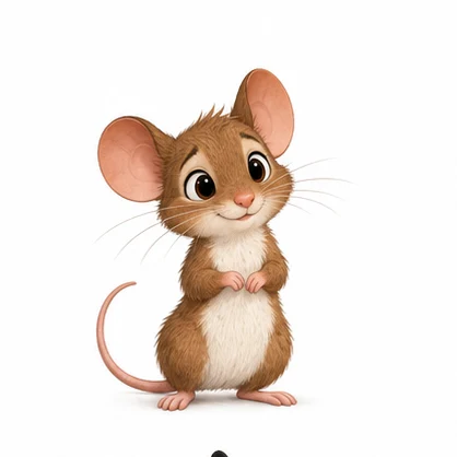 [PLACEHOLDER] Mooch, a brown country mouse with a white chest