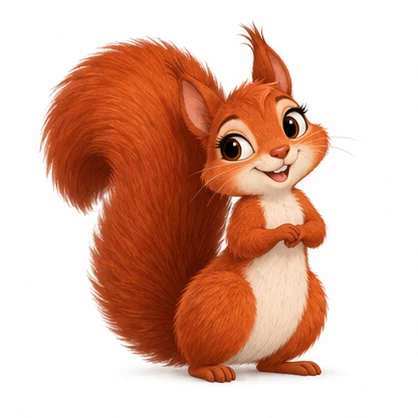 [PLACEHOLDER] Ruby, a red squirrel with a bushy tail
